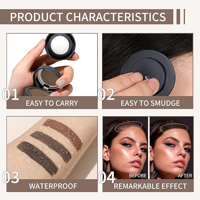 Maycheer Hairline Powder for Women - Hair Rich Shading Powder, 30 Colors Magic Root Cover Up (Chestnut Brown 07)