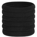 60 Pcs 2 Inch Black No Damage Hair Ties for Women Thick Hair, Large Soft Seamless Nylon Fabric Elastic Hair Ties Ponytail Hair Holders Hair Elastics Hair Band for Women