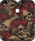 ALAZA Vintage Skulls Music Roses Barber Cape for Men Women, Waterproof Haircut Apron Beard Shaving Bib Hair Cutting Cloth 55 x 65 Inch