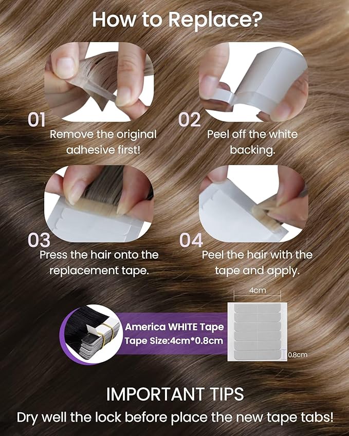 LaaVoo Hair Extensions Tape in Human Hair Ombre Tape in Hair Extensions Balayage Brown to Chestnut Brown with Blonde Tape on Extensions Soft Hair 40pcs 14inch 100g
