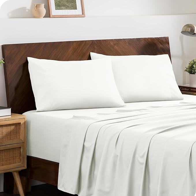Bare Home Microfiber Pillow Cases - Standard Size Set of 2 - Cooling Pillowcases - Double Brushed - Easy Care - Envelope Closure (Standard Pillowcase Set of 2, Cream)