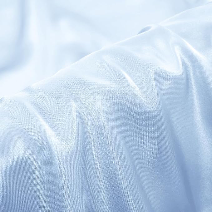 Aormenzy Satin Body Pillow Cover Set of 2, 20x54 Inches Baby Blue Body Pillow Case for Adults, Silky Soft & Cooling with Envelope Closure