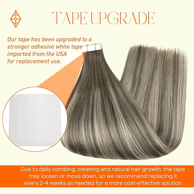 Full Shine Seamless Tape in Hair Extensions 7 Brown to 1000 Blonde and 7 Brown 12 Inch Hair Extensions Real Human Hair Balayage Hair Extensions Tape in 20 Pcs Short Seamless Remy 30G