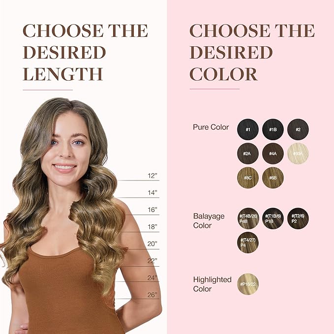 GOO GOO Clip in Hair Extensions Real Human Hair, Remy Human Hair Extensions Clip ins for Women, Natural Human Hair, 14inch 150g 9Pcs, 7 Bronde