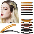 12pcs Hair Barrettes Set for Women and Girls, Hair Clips for Thick Thin Fine Hair, Non-metal Hair Accessories, Non-Slip Grip Handmade Snap Hairpin, BPA Free (LY13)