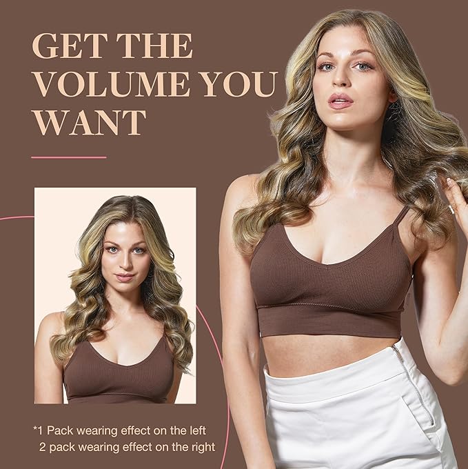 GOO GOO Clip in Hair Extensions Real Human Hair, Remy Human Hair Extensions Clip ins for Women, Natural Human Hair, 12inch 85g 7Pcs, 2/6/18 Balayage Brown to Dirty Blonde