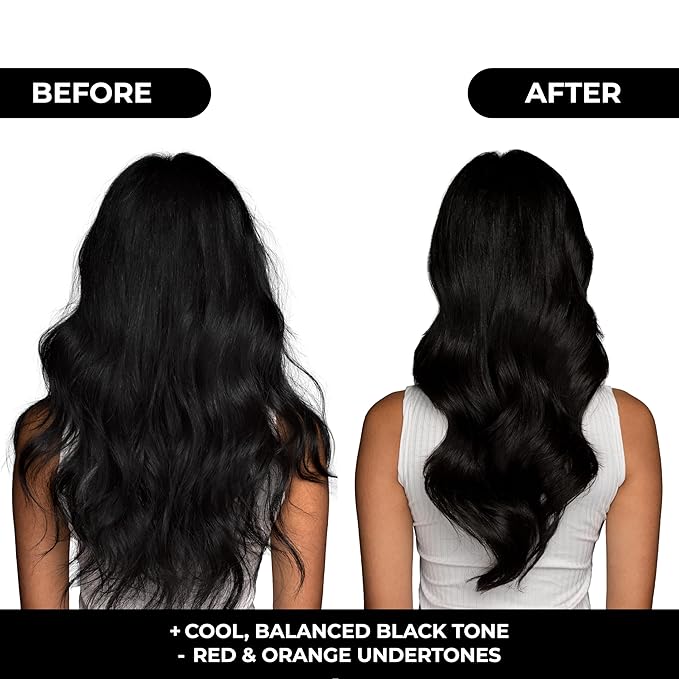 naissant Cool Black Hair Toning Mask | Ultra High-Purity Pigments | Neutralizes Red & Orange Undertones | Hyaluronic Acid, Collagen & Biotin | Paraben, Ammonia & Sulfate Free | 10.1 Fl. Oz