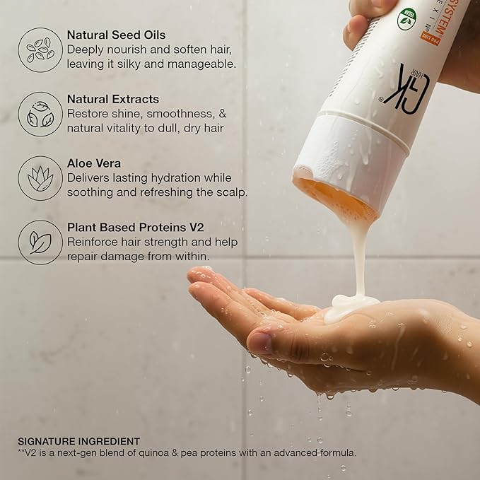 GK HAIR shampoo and conditioner set - Sulfate Free shampoo and Conditioner For Volumizing, Hydrating & Color Treated Hair-Made with Aloe vera, Parki Butter- Free of Parabens & Phthalates (10 Fl Oz)