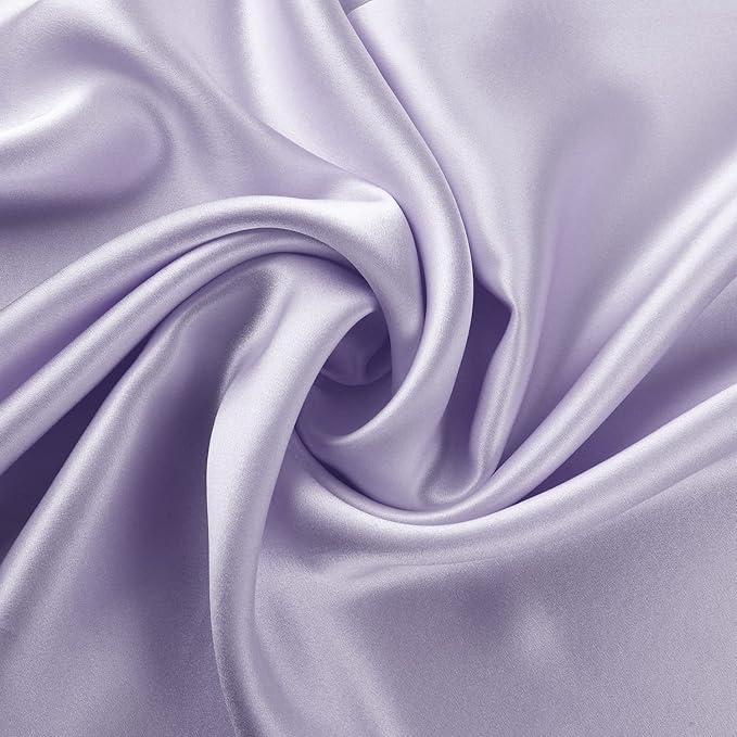 ALASKA BEAR Silk Pillowcase for Hair and Skin, Set of 2 Pure Genuine 22 Momme Mulberry Silk Pillow Cases Queen Size for Bliss Sleep Better Than Poly Satin, Zipper Closure(2pc, Lavender)