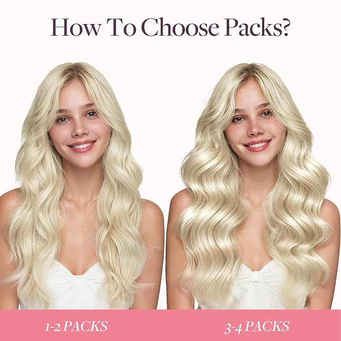 GOO GOO Tape in Hair Extensions Human Hair, 60A Platinum Blonde, 26inch 60g 20pcs, Skin Weft Seamless Invisible, Silky Straight with Thick Ends, Remy Human Hair