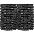 Black Elastic Hair Ties for Women and Girls, Funtopia 30 Pcs No Metal No Slip Braided Ponytail Holders for Thick and Medium Hair