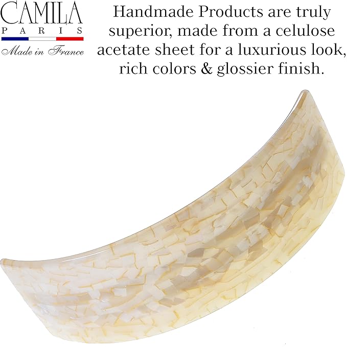 Camila Paris CP3577 French Hair Barrette Clip for Girls for Thick Curly Wavy Long Hair, Strong Hold Grip Hair Clips for Women, Automatic, No Slip Styling Girls Hair Accessories, Handmade in France