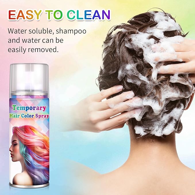 Red Hair Spray Color Temporary,One-time Use Washable Hair Dye,Cruelty-free Hair Spray for Christmas Halloween Cosplay,120ML (Red）