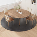 Black Plastic Floor Mat for Under Dining Table, 6ft Round No Slip Waterproof Vinyl Area Rug for Home, Anti-Spill Hard Floor Protector Cover for Living Room, Splat Mat for Under High Chair