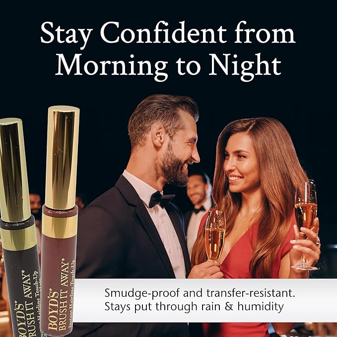 Boyd’s Brush It Away | Grey Hair Root Touch Up for Women & Men | Temporary Hair Color Mascara | Quick-Dry Water-Resistant Concealing Formula | Blonde, 5-Pack