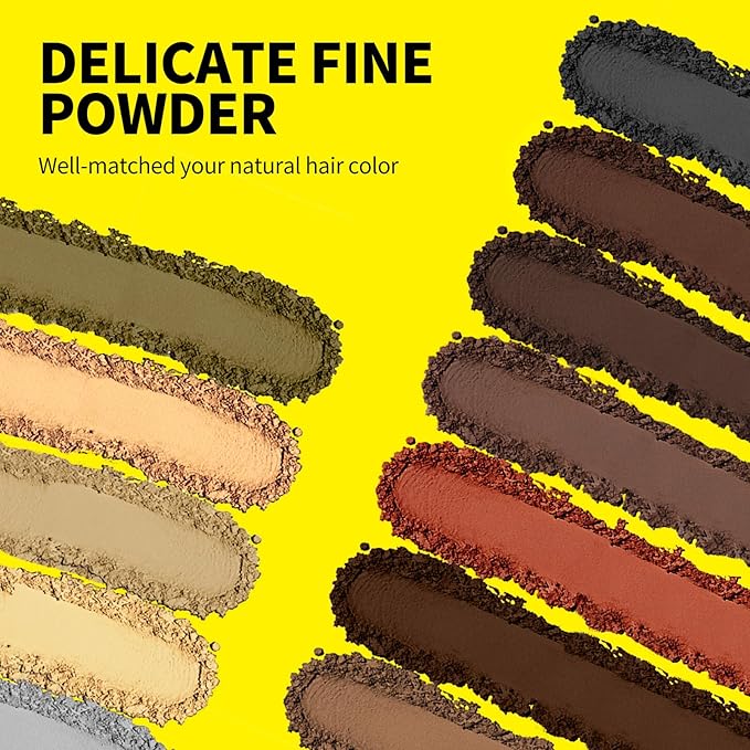 SEVICH Magnetic Hairline Powder with Brush | Refillable Root Touch Up for Sparse Hairlines & Gray Coverage | Waterproof, Sweat-Proof & Smudge-Proof | Natural & Invisible Hair Concealer (Light Brown)