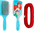LUV HER Kids Hair Brush & Spa Headband Set for Girls - Features Ariel from Disney - Fun Grooming Kit for Detangling, Styling & Skincare - Soft & Stretchy One Size, Ages 3+