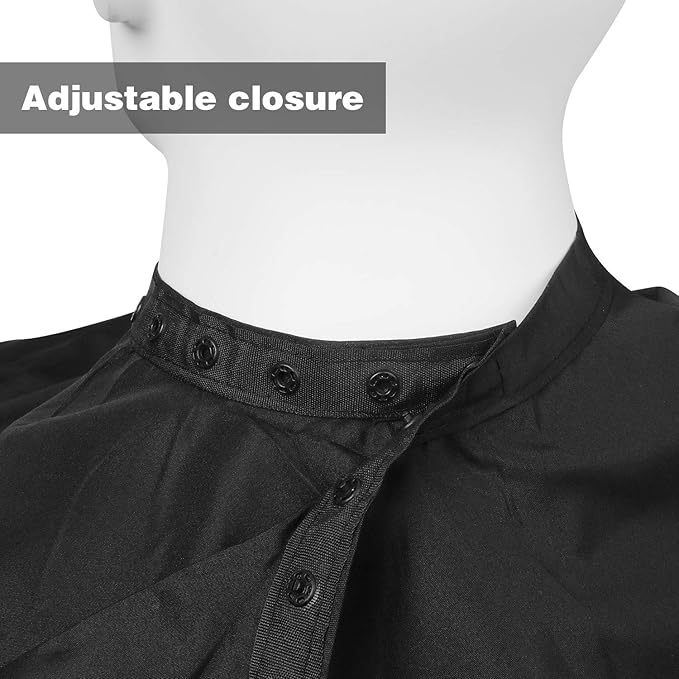 Professional Salon Barber Cape for Men/Women - Hairdressing Waterproof Hair Cutting Cape with Adjustable Snap Closure