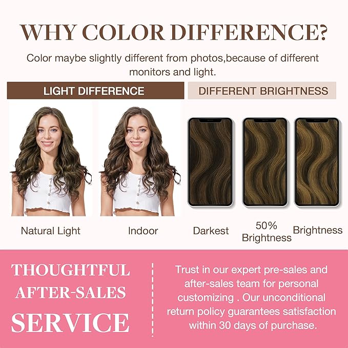 GOO GOO Clip in Hair Extensions Real Human Hair, Remy Human Hair Extensions Clip ins for Women, Natural Human Hair, 12inch 85g 7Pcs, #2/6/2 Balayage Dark Brown to Chestnut Brown