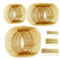 Teenitor Hair Nets and U-Pins Set - 40 Invisible Mesh Nets with Elastic Edge, 80 U-Shaped Pins for Ballet Buns, Sleeping, Wigs (Dark Blonde)
