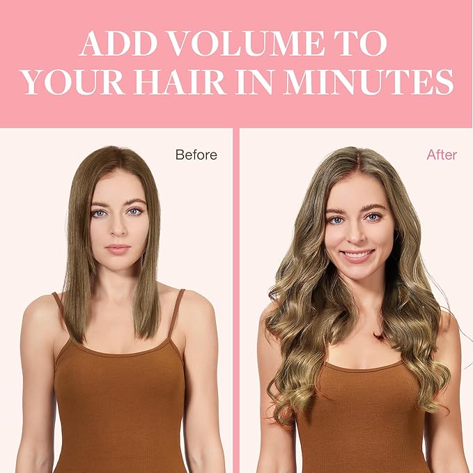 GOO GOO Clip in Hair Extensions Real Human Hair, Remy Human Hair Extensions Clip ins for Women, Natural Human Hair, 22inch 120g 7Pcs, 7 Bronde