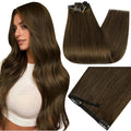 Full Shine Extensions for Women Real Hair 135 G Clip in Hair Extensions Human Hair for Adding Volume for Party 16 Inch 7 Pcs