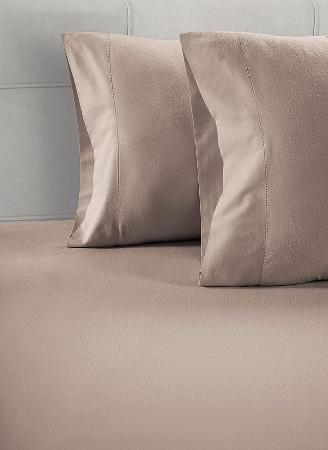Lane Linen 100% Organic Cotton King Size Pillow Cases Set of 2 (20''x36'') Pillow Cases King Size Certified Organic Cotton Pillowcases King Pillow Cases Set of 2 Brown Pillow Cases Taupe
