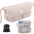 Initial Personalized Hair Dryer Case,Double-Layer Hair Tools Travel Carrying Case for Shark FlexStyle with Hair Dryer Bag- Hair Air Wrap Dryer Case Flat Curling Iron Travel Organizer Gift