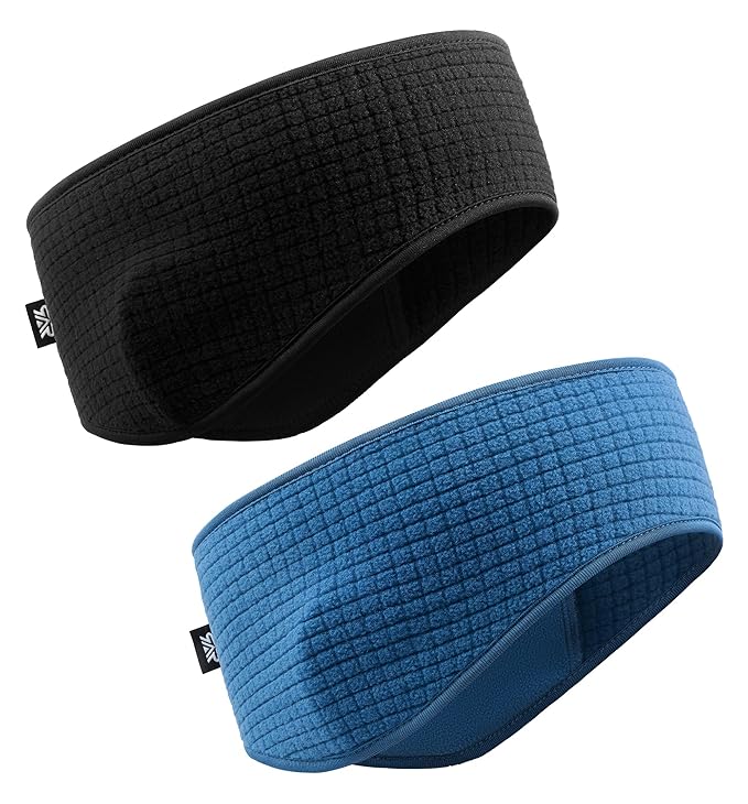 SUNMECI Lightweight Soft Fleece Headband - Breathable Ear Muffs for Men Women in Winter Running Cycling Ski Comfortable Warm for Clod Weather Sports