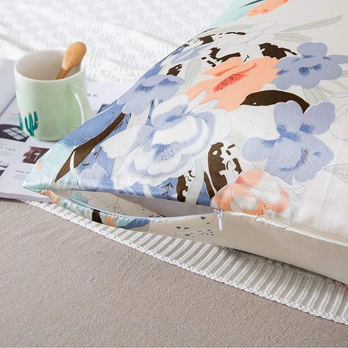 SLPBABY Silk Pillowcase for Hair and Skin with Hidden Zipper Print (King, Pattern11)