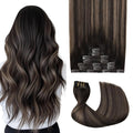 Pro2.0 Clip in Hair Extensions Real Human Hair 20inch 7pcs #2/6/2 Balayage Dark Brown to Chestnut Brown Remy Real Human Hair Extensions Clip ins 120g Thick Double Weft（#2/6/2-20inch）