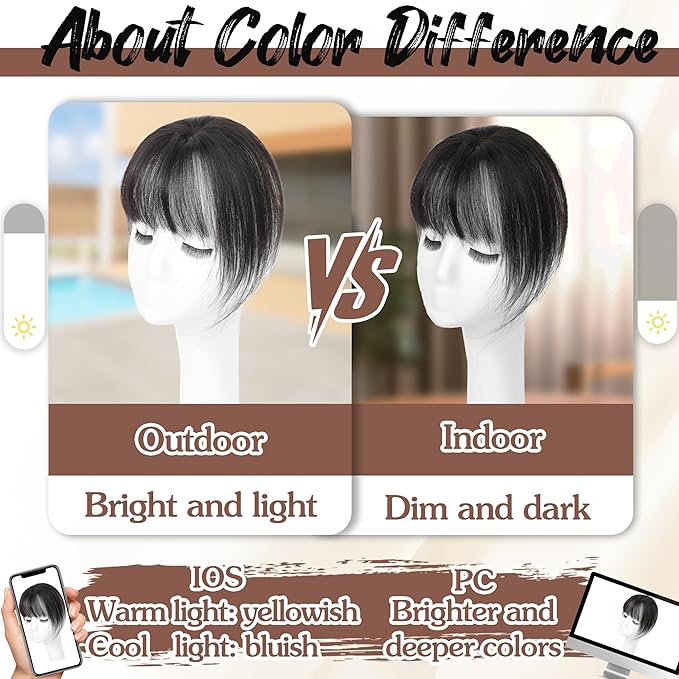 Hair Toppers for Women Real Human Hair - 360° Coverage Black Clip In Topper with Bangs for Thinning Hair Upgraded 4×6 cm Silk Base Ideal for Everyday Use