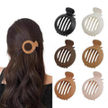 6Pcs Small Flat Hair Clips for Women Non Slip Flat Claw Clip No Crease Flat Hair Clips for Thin/Thick Hair Flat Hair Clamps for Women Girls Tiny Claw Clips for Hair