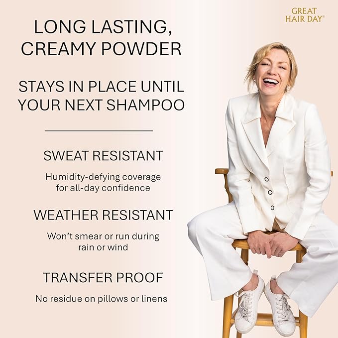 Joan Rivers Great Hair Day Root Touch Up Powder Duo - Fill-in Powder for Thicker, Fuller Looking Hair (Blonde)