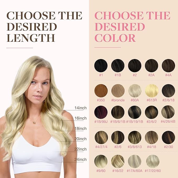 GOO GOO Tape in Hair Extensions Human Hair, 17/22/60 Ash Blonde to Golden Blonde and Platinum Blonde, 16inch 50g 20pcs, Skin Weft Seamless Invisible, Silky Straight with Thick Ends, Remy Human Hair