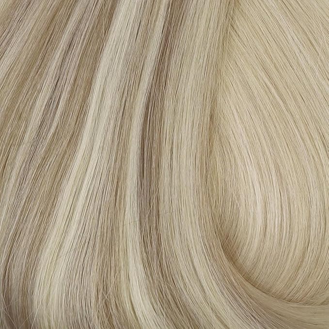 Full Shine Human Hair Clip in Extensions Blonde Clip in Hair Extensions Mix Ash Blonde 20 Inch Invisible Hair Extension PU Weft for Women Full Head 8 PCS 120 G