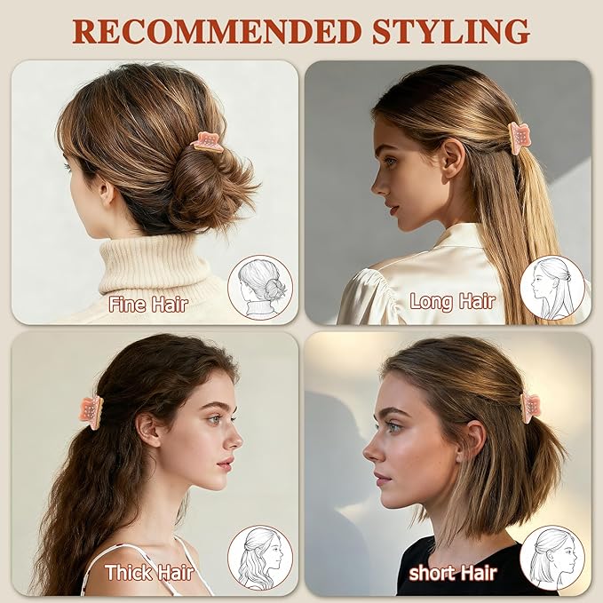 2026 Premium Durable Hair Claw Clip for Women, Original Italian Designed Strong Grip Hair Clips for Normal Fine Thin Hair, No Slip Jaw Clips with Gift Box for Christmas Birthday Girls, 1.7 Inch Pink