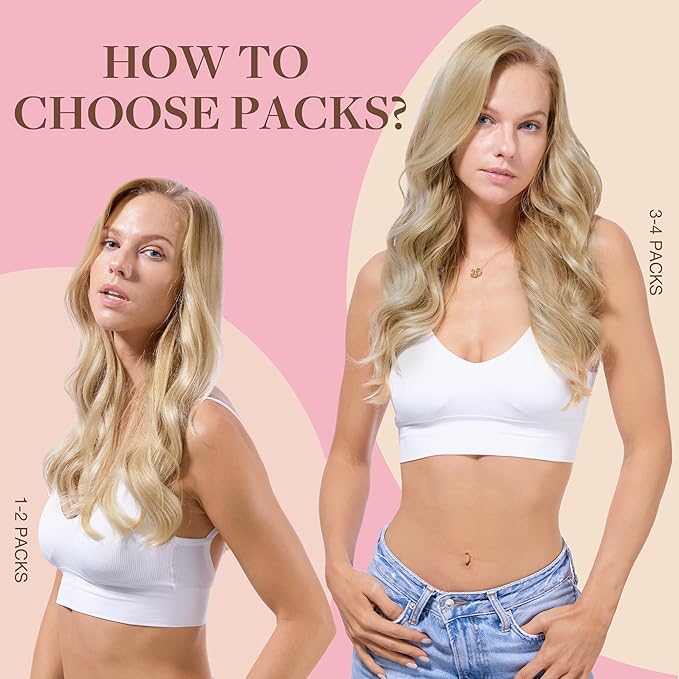 GOO GOO Tape in Hair Extensions Human Hair, 16/22 Light Blonde Highlighted Golden Blonde, 26inch 60g 20pcs, Skin Weft Seamless Invisible, Silky Straight with Thick Ends, Remy Human Hair