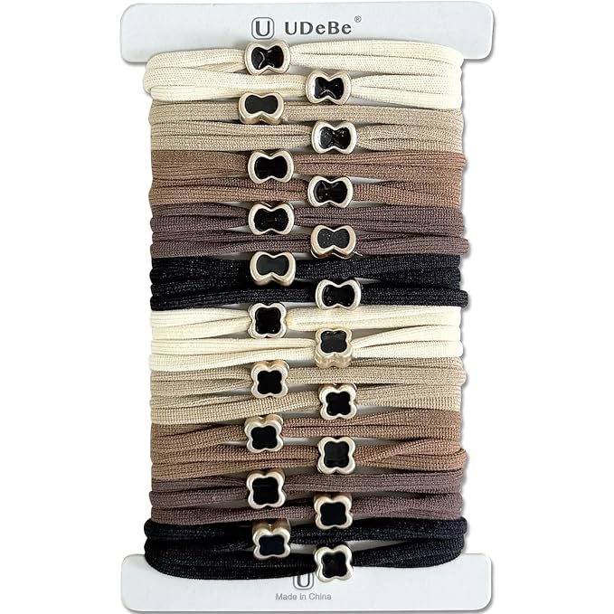 20PCS Hair Ties for Thick Hair, No Damage, High Strenth Elastics Hair Bands Ponytail Holders for Women