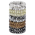 JessLab Spiral Hair Ties for Women, 10-Pack Traceless No-Damage Ponytail Holders, Coils Hair Bands for Girls, Assorted Colors