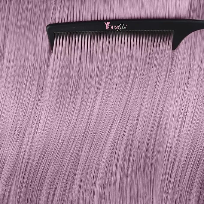 YoungSee Purple Tape in Human Hair Extensions Lavender Human Hair Tape in Extensions Light Purple Tape Extension Remy Hair 16In 10pcs Invisible Tape-ins Extension Colorful 25g For Diy