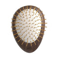 Uffy Acubrusher – 24K Gold-Plated Gua Sha Hair Brush - Ergonomic Scalp Massager for Dandruff & Hair Growth, Suitable for All Hair Types - Ideal Gift Choice in Walnut Wood