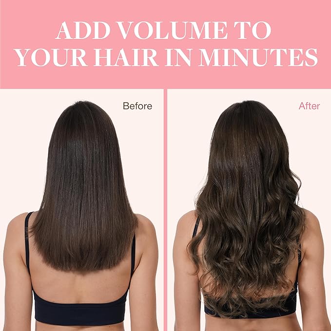 GOO GOO Clip in Hair Extensions Real Human Hair, Remy Human Hair Extensions Clip ins for Women, Natural Human Hair, 24inch 120g 7Pcs, 2A Light Brown