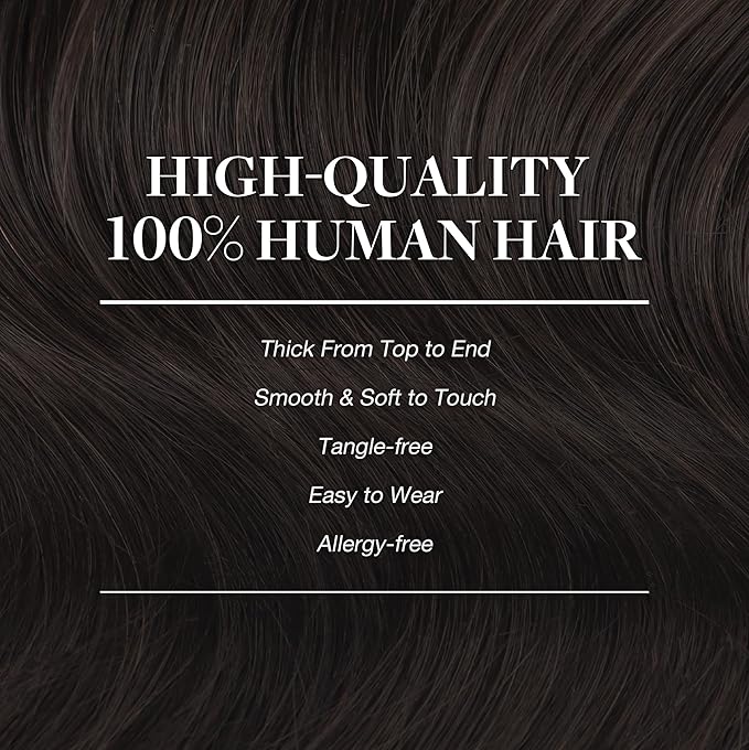 GOO GOO Clip in Hair Extensions Real Human Hair, Remy Human Hair Extensions Clip ins for Women, Natural Human Hair, 18inch 120g 7Pcs, 2A Light Brown