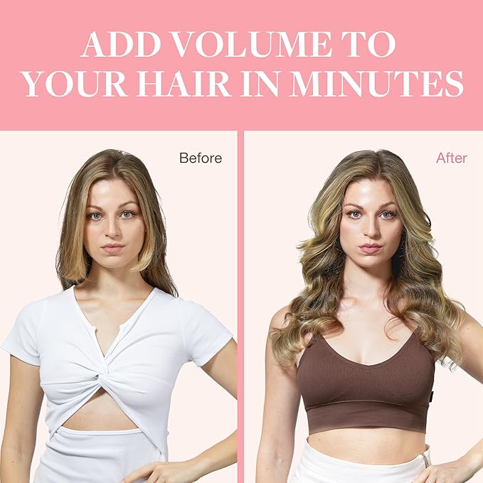 GOO GOO Clip in Hair Extensions Real Human Hair, Remy Human Hair Extensions Clip ins for Women, Natural Human Hair, 24inch 120g 7Pcs, 3/8/613 Balayage Walnut Brown to Ash Brown and Bleach Blonde