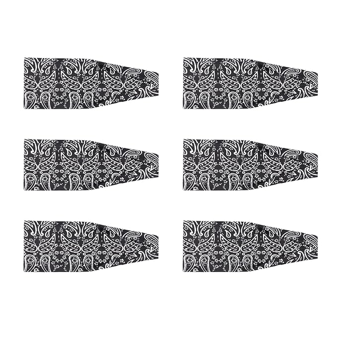 DRESHOW Yoga Sports Headbands for Women Elastic Non-Slip Headbands Workout Running Hair Bands 6 Pack