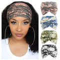DRESHOW 4 Pack Turban Headbands for Women Wide Vintage Head Wraps Knotted Cute Hair Band Accessories