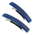 Camila Paris CP2956 French Hair Barrette Clip for Girls, Set of 2 Rubberized Metal Clasp Strong Hold Grip Hair Clips for Women, No Slip and Durable Styling Girls Hair Accessories, Made in France
