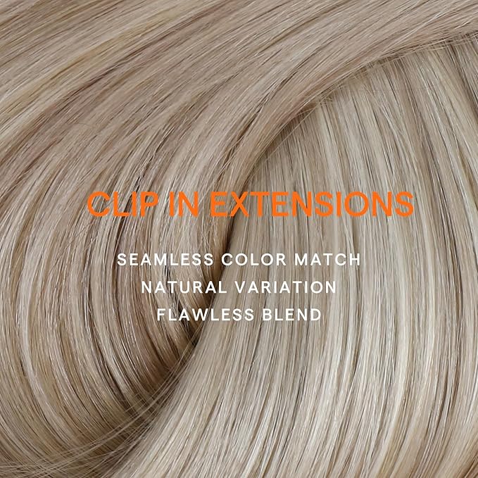 Full Shine Ash Blonde Clip in Hair Extensions 14 Inch Highlights Ash Blonde Hair Extensions for Short Thinning Hair 7 Pcs 120 G