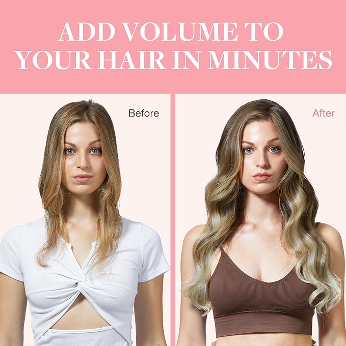 GOO GOO Clip in Hair Extensions Real Human Hair, Remy Human Hair Extensions Clip ins for Women, Natural Human Hair, 20inch 120g 7Pcs, 9/60 Balayage Ash Brown to Platinum Blonde
